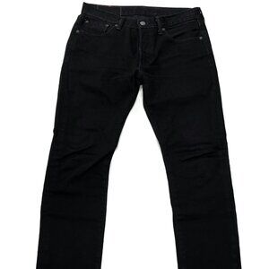 Levis Jeans Womens 501 S Skinny Button Fly Sz 30 Black Raw Hem Denim